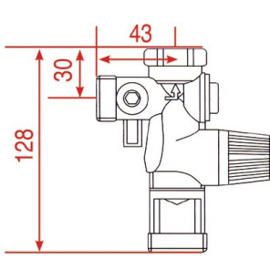 Groupe de sécurité droit laiton - 43mm MF3/4"- COMAP - 889006-01