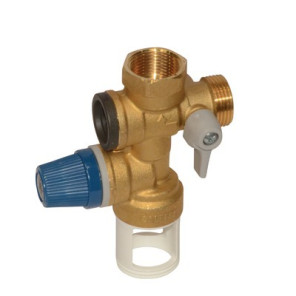 Groupe de sécurité droit en laiton 3/4", siège inox- DIFF - 100307