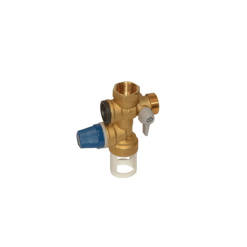 Groupe de sécurité droit en laiton 3/4", siège inox- DIFF - 100307