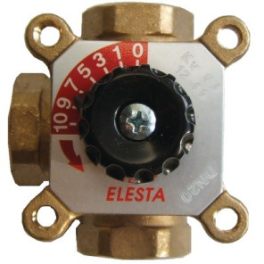 Vanne 3 voies à secteur taraudée en laiton F1"- E.R.E REGULATION - H3MG25-8