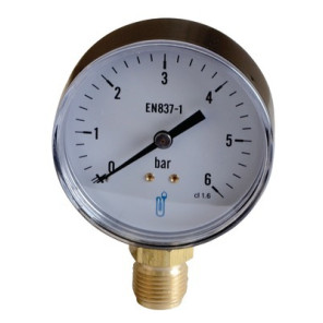 Manomètre acier, sec non remplissable Ø 80mm, 0/6bar- DIFF - 109465