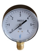 Manomètre acier, sec non remplissable Ø100 0/6B- DIFF - 109467 Manomètre acier, sec non remplissable Ø100 0/6B- DIFF - 109467