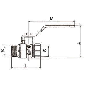 Vanne BS poignée plate MF3/8"- DIFF - 110028