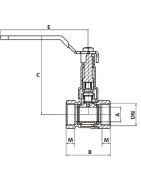 Vanne FF poignée rallongée PN40 3/4"- DIMPEXP - 1346-34 Vanne FF poignée rallongée PN40 3/4"- DIMPEXP - 1346-34