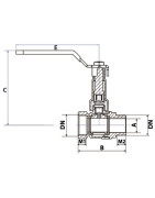 Vanne MF poignée rallongée PN40 1/2"- DIMPEXP - 1356-12