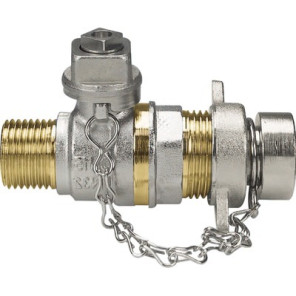 Robinet MM 1/2'' avec clé carré et bouchon 3/4"- EFFEBI - 2157N404