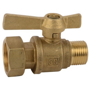 Robinet d'arrêt compteur droit M1/2"xFT3- DIFF - 110159
