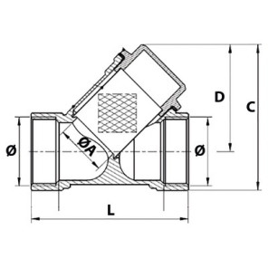 Filtre tamis en Y laiton F3/8"- DIFF - 110217