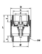 Clapet de non retour obturateur nylon F1/2"- DIFF - 110237 Clapet de non retour obturateur nylon F1/2"- DIFF - 110237
