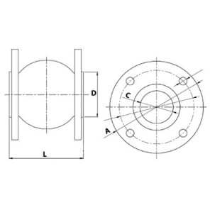 Compensateur à brides DN40- GENEBRE - 110289