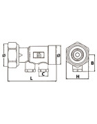 Clapet droit FT3/4"xM3/4" avec bouchon laiton court- DIFF - 110298 Clapet droit FT3/4"xM3/4" avec bouchon laiton court- DIFF - 110298