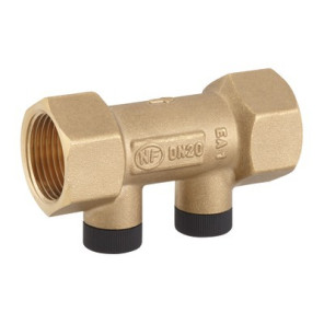 Clapet droit F3/4"xF3/4" avec bouchon plastique G1/4"- DIFF - 110305