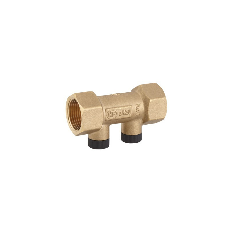Clapet droit F3/4"xF3/4" avec bouchon plastique G1/4"- DIFF - 110305