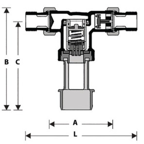 Disconnecteur hydraulique 1/2" type CA raccords filetés- RESIDEO - CA295-1/2A