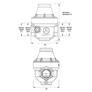 Réducteur ISOBAR FF1" capot composite ISO26CC- ITRON - ISO26FCCMG