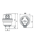Purgeur automatique MINILUFT compact sans clapet M3/8"- RBM - 28270300