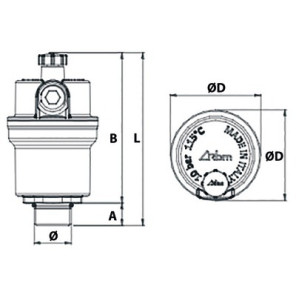Purgeur automatique MINILUFT sans clapet M1/2"- RBM - 28280400