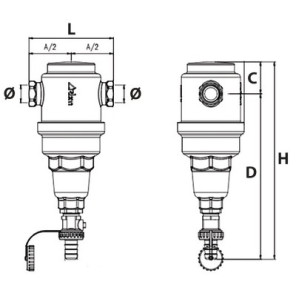 Séparateur particules de boues DIRTERM laiton F1/2"- RBM - 28290400