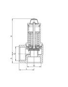 Soupape chauffage 4b molette FF1/2"- GOETZE - 651MHIK-15-F/F-1 4B