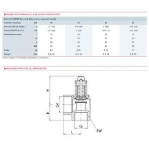 Soupape sanitaire 10b molette F1/2" x F3/4"- GOETZE - 651mWNK-15-f/f-1