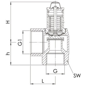 Soupape sanitaire 7b molette F3/4" x F1"- GOETZE - 651MWNK-20-F/F-2 7B