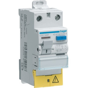 Interrupteur différentiel 1P+N 25A 30mA- HAGER - CDC125F