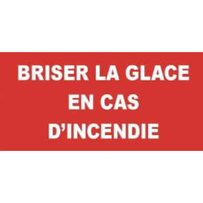 Étiquette rigide briser la glace en cas d'incendie- DIFF - 111792