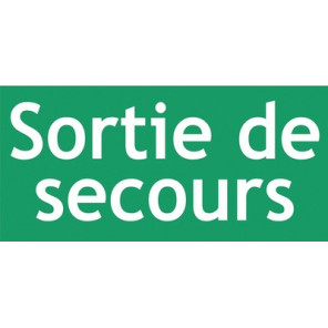 Étiquette rigide sortie de secours- DIFF - 111798