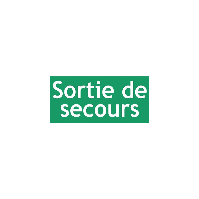 Étiquette rigide sortie de secours- DIFF - 111798