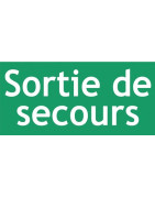 Étiquette rigide sortie de secours- DIFF - 111798