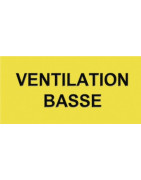 Étiquette rigide ventilation basse- DIFF - 111799