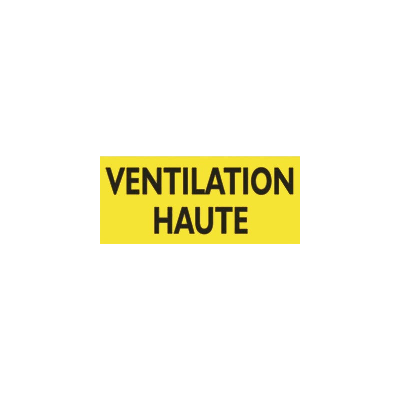 Étiquette rigide ventilation haute- DIFF - 111800