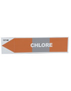 Étiquette souple adhésive chlore- DIFF - 111807  - (X10)