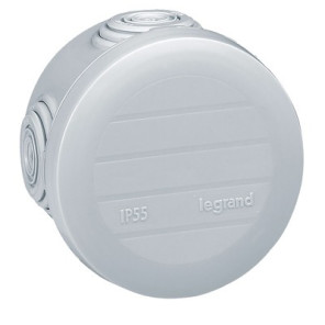 Boite de dérivation ronde PLEXO Ø60 grise- LEGRAND - 092001