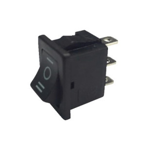 Interrupteur noir I/0/II 6A 3XFASTON- DIFF - 150644