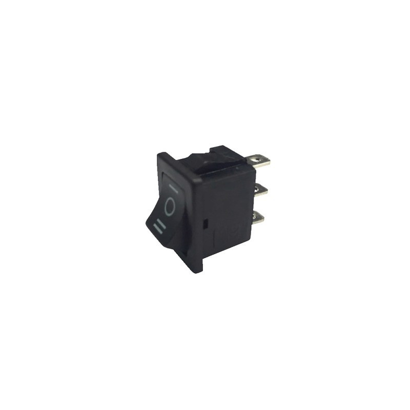 Interrupteur noir I/0/II 6A 3XFASTON- DIFF - 150644