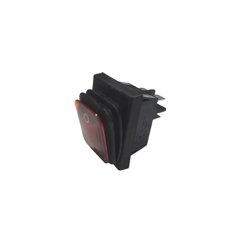 Interrupteur lumineux rouge étanche 0/1- DIFF - 150647
