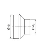 Réduction conique galva D.200/160- NATHER - 227501