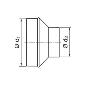 Réduction conique galva D.250/200- NATHER - 227505