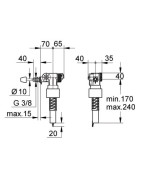 Robinet flotteur bâti support- GROHE - 37095000