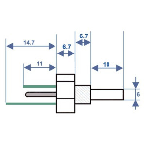 Sonde NTC- DIFF pour Baxi-Roca - 122155310  - (X2)