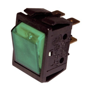 Interrupteur bipolaire étanche lumineux vert- DIFF pour Zaegel Held - A814342