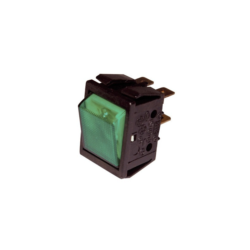 Interrupteur bipolaire étanche lumineux vert- DIFF pour Zaegel Held - A814342