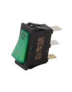 Interrupteur unipolaire noir/lumineux vert- DIFF pour Bosch - 87168121620