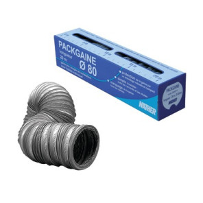 Gaine PVC souple Ø80mm x 20m dévidoir- DIFF - 50241