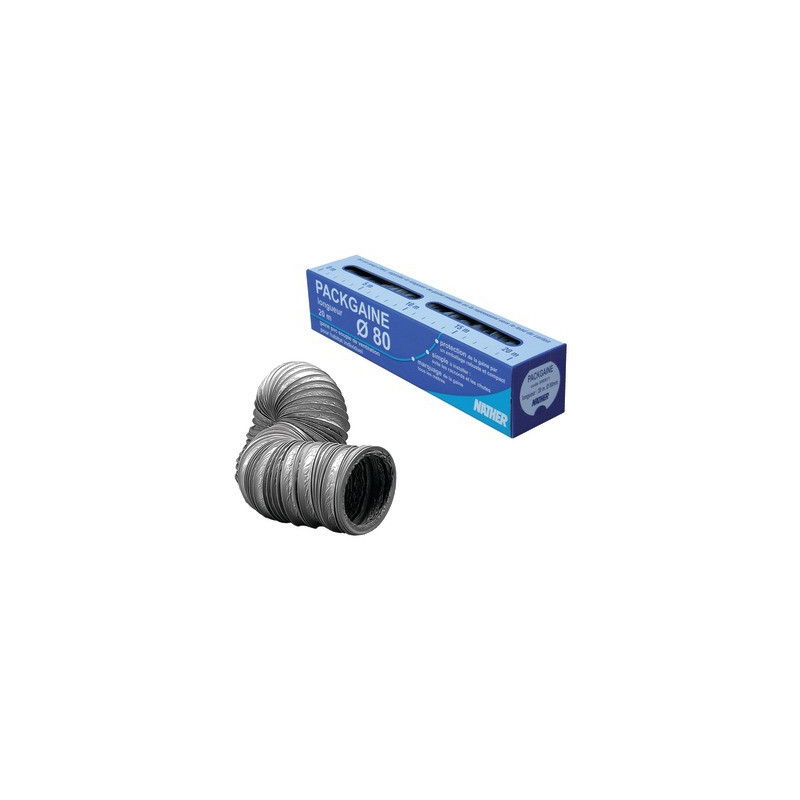 Gaine PVC souple Ø80mm x 20m dévidoir- DIFF - 50241