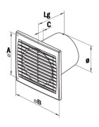 Aérateur mur/plafond STYLECO 100KTH- NATHER - 549011 Aérateur mur/plafond STYLECO 100KTH- NATHER - 549011