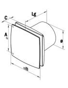 Aérateur mur/plafond DESIGN 100KTH- NATHER - 549020