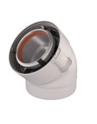Coude 45° gaz Ø60/100mm- UBBINK - 227201  - (X2)