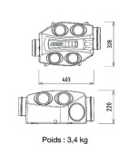 Caisson VMC hygroréglable INFINITY très basse conso- NATHER - 557024